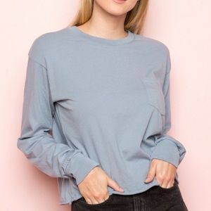 Brandy Melville Blue Long Sleeve Tee